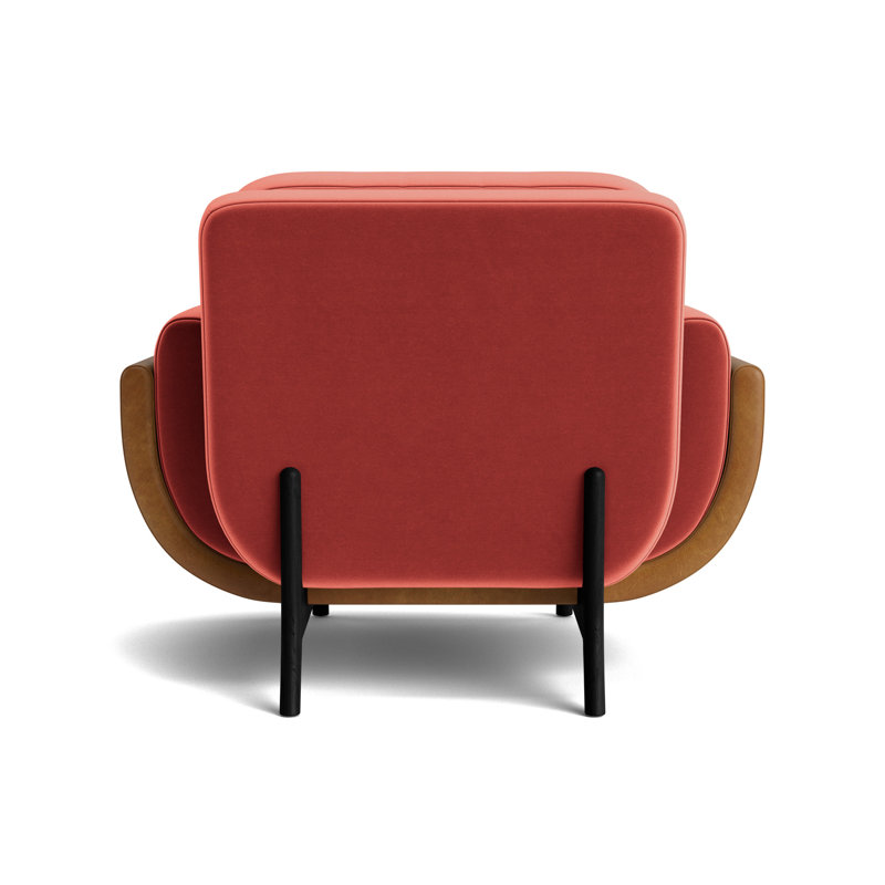 Regatta Chair, Performance Velvet - Sienna/Bedford - Saddle, Black