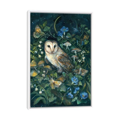 Barn Owl - reproduction d'art murale - toile encadrée