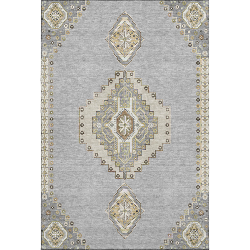 Premium Machine Washable Colmenero AMF1014 Oriental Rug, Rectangle 9' x 12'
