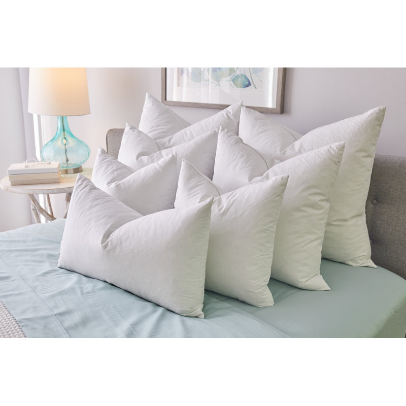 Feather Sham Insert - Square Feather Filled Decorative Pillow Insert - Twin Pack - 26" x 26" - White, 26" x 26", Duck feather