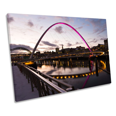 Millennium Bridge Newcastle City - Wrapped Canvas Print