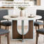 Ensemble de table de salle à manger moderne en bois massif 5 pièces pour 4 personnes, ensemble de table de cuisine avec 4 chaises rembourrées-1476560324