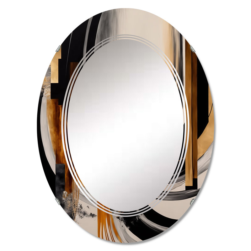 Quanye Gold Touch Art Deco IV - Miroir mural moderne, 30 po x 20 po
