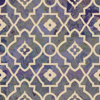 «Morocco Tile IV» par Ricki Mountain, impression sur toile tendue