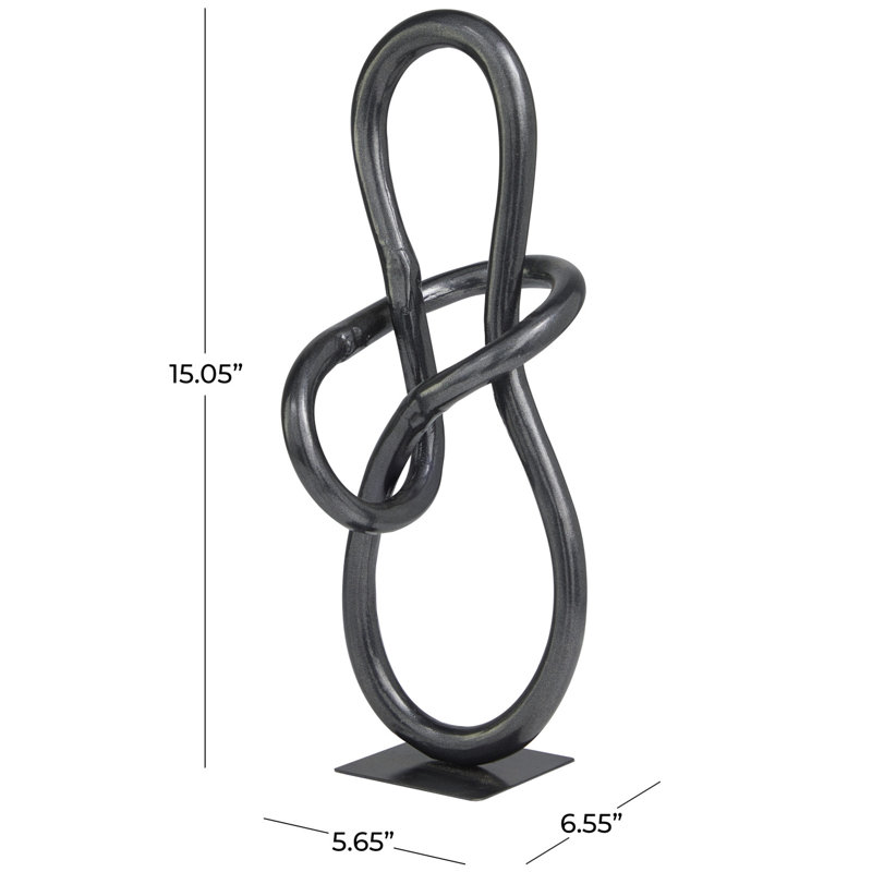 Sculpture Raul, H 15,05 po x l 6,55 po x P 5,65 po, Gris foncé