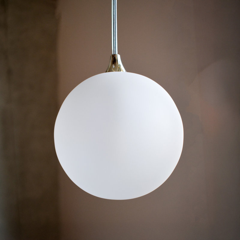 Perla 1 - Light Pendant, Frosted White, Black