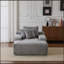 Méridienne surdimensionnée surdimensionnée Cozy Cloud, canapé-lit rembourré en velours côtelé moelleux avec 3 coussins décoratifs et accoudoirs larges pour le salon, sans assemblage requis, gris-245744775