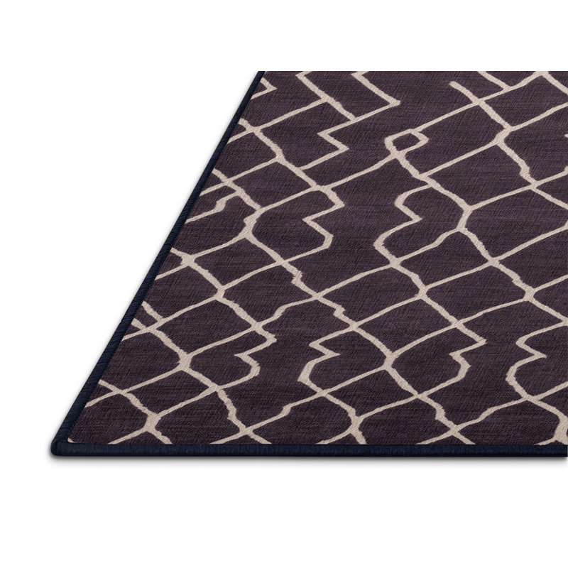 Tapis mauve lavable à la machine