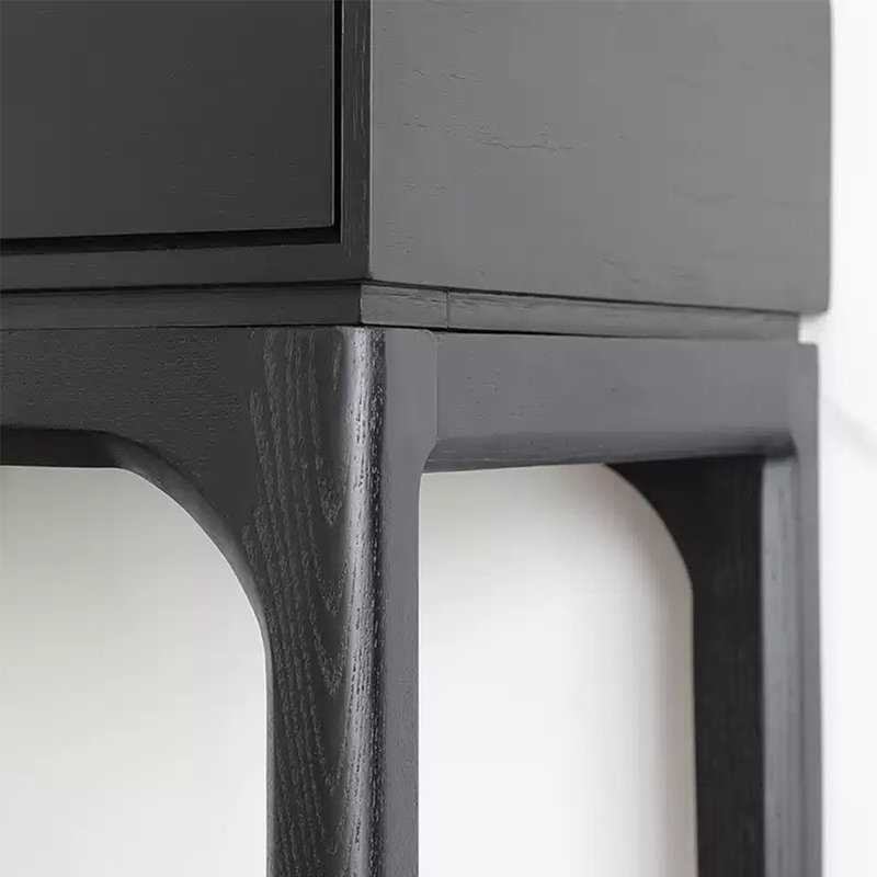Console moderne moderne avec tiroirs, Noir, H 31,5 po x l 62,99 po x P 15,75 po