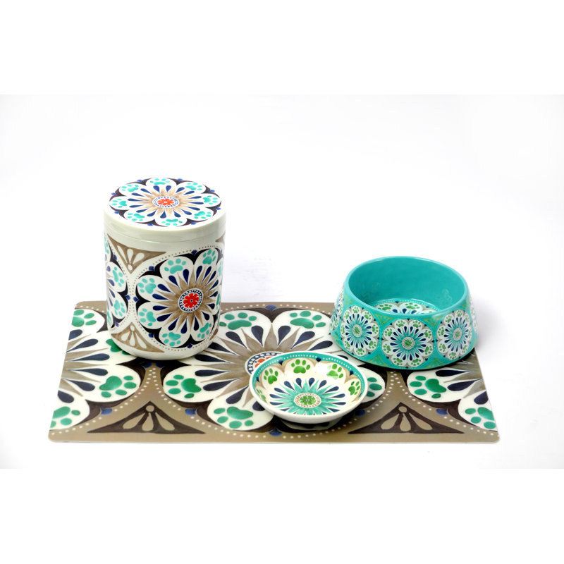 Marlon Anti-Skid Pet Bowl, Turquoise