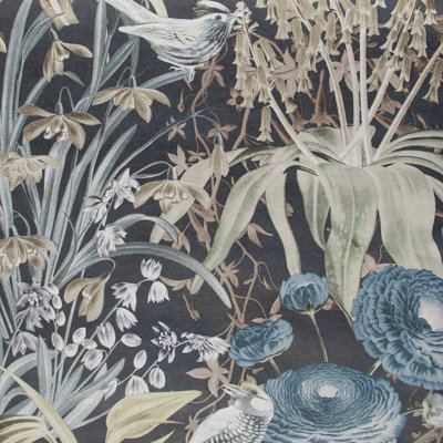 Tropical Collection Mo'orea Inspired Flowers and Birds 27.8' L x 27.5" W Wallpaper Roll