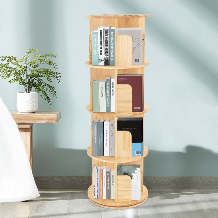 Latitude Run® Shaliek H50.4 4-Tier Floor Standing Rotating Bookshelf