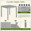 Ensemble de table 5 pièces à hauteur de comptoir, ensemble de table de cuisine en bois avec table carrée et 4 chaises rembourrées, ensemble de table de salle à manger à hauteur de comptoir avec décoration en cristal et ensemble de chaises-477523601