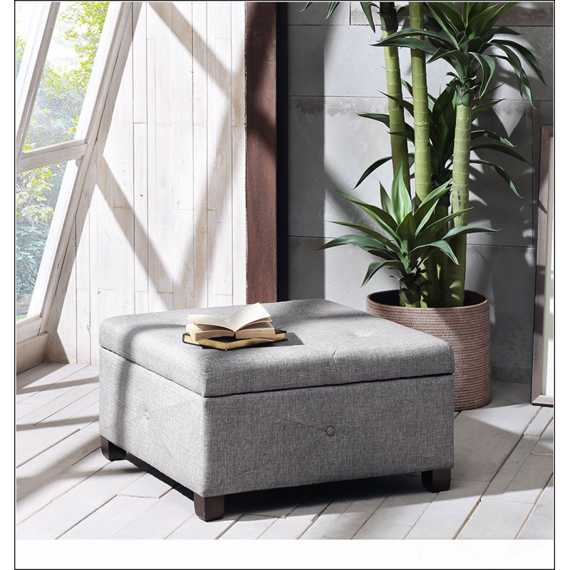 Repose-pieds avec rangement à fermeture en douceur Choix confortable, fonctions multiples, design classique et coins confortables