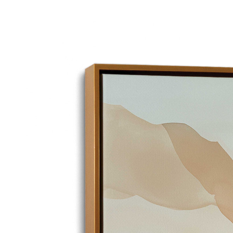 Amber Horizons I Wrapped Canvas Print, Polished Gold Floater Framed, 32.75" H x 32.75" W x 1.75" D