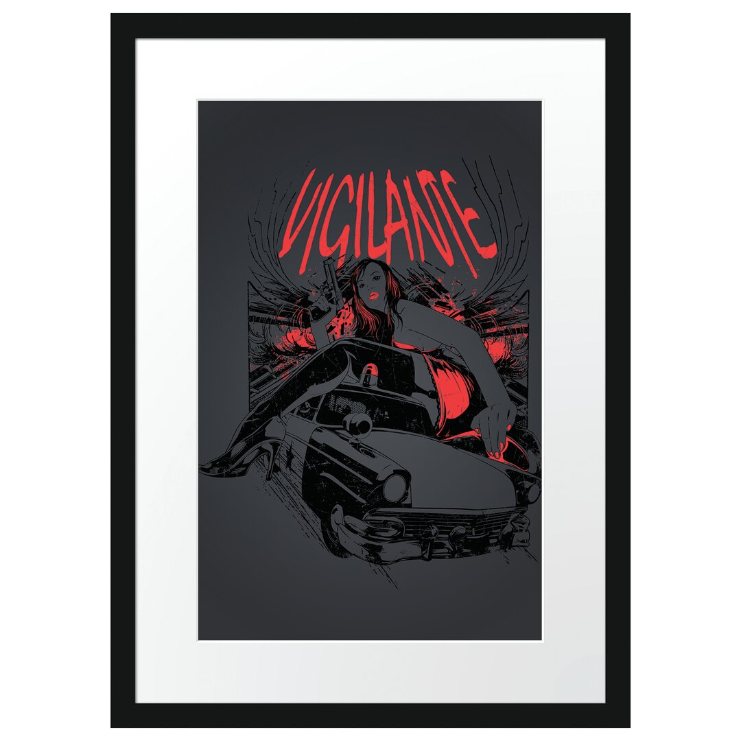 Gerahmtes Poster Vigilante Black