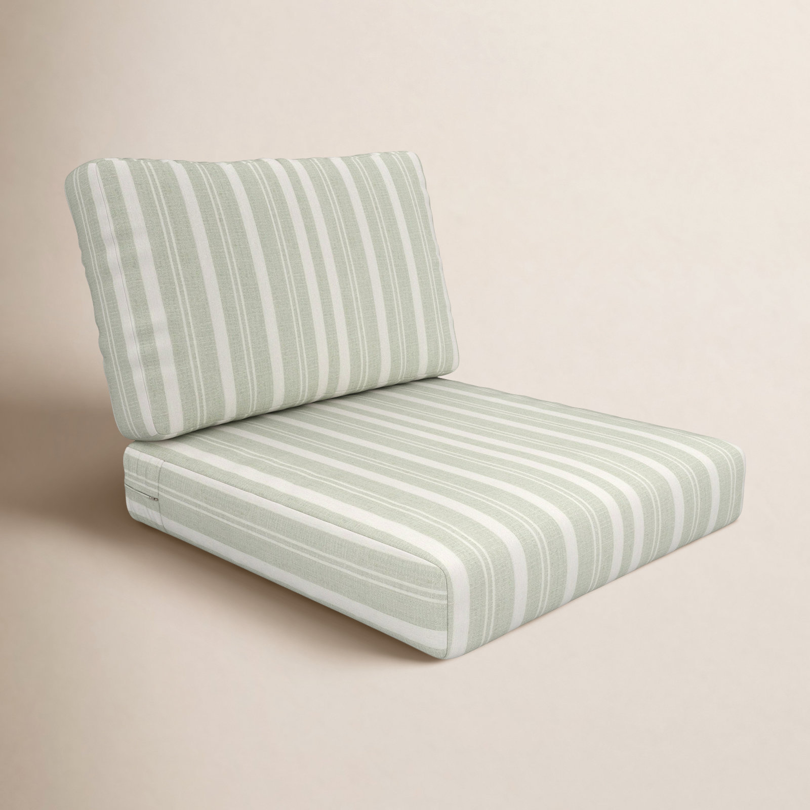 Amala Outdoor Sunbrella® Seat/Back Cushion, Sunbrella Tranquil Sage