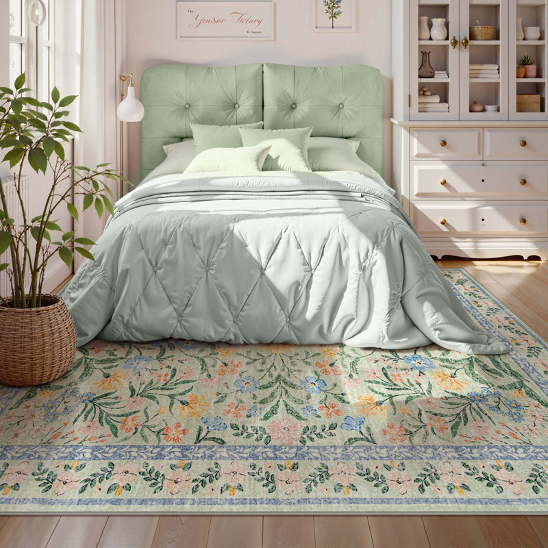  Tapis lavables antidérapants Boho, Rectangle 6 pi x 9 pi