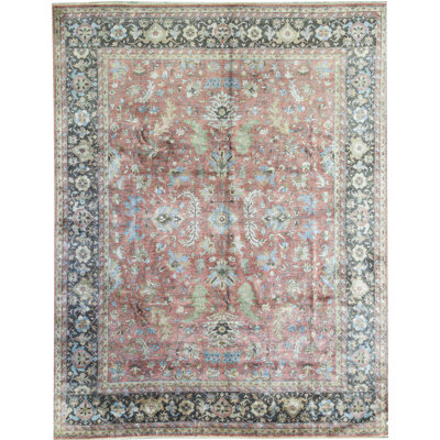 Oriental Area Rug in Rust/Charcoal/Beige