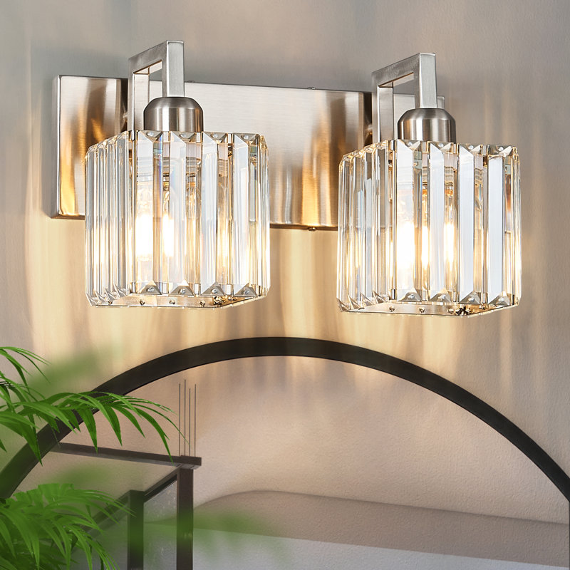 Kyneisha Vanity Light, 2 Lights, Sand Nickel