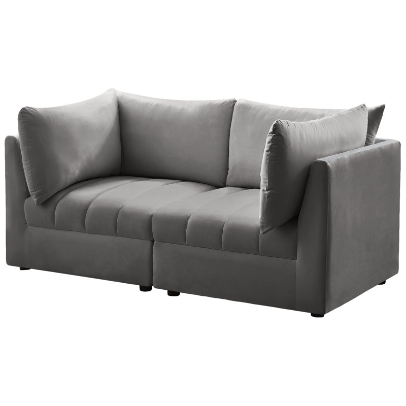 Canapé modulaire Ensoll, Velours gris