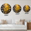 Jaune et gris, glace froide - horloge murale traditionnelle-2005304444