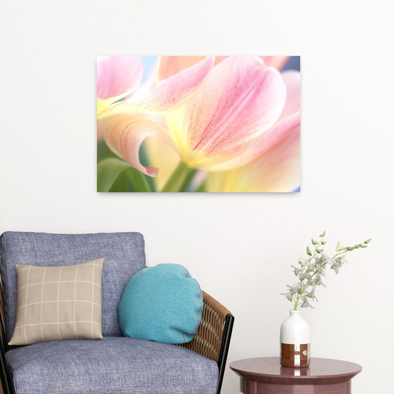«Whispers Delicate Contemporary Nature Spring Art», H 16 po x l 24 po