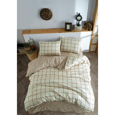 100% Cotton Ranforce Double Quilt Cover Set, Lilac | 79 x 79 inches Duvet Cover & 31.5 x 31.5 inches Pillowcases (2 Pieces) | Machine Washable, 145 Thread Count, Button Closure | Soft & Durable Bedding for a Cozy Bedroom