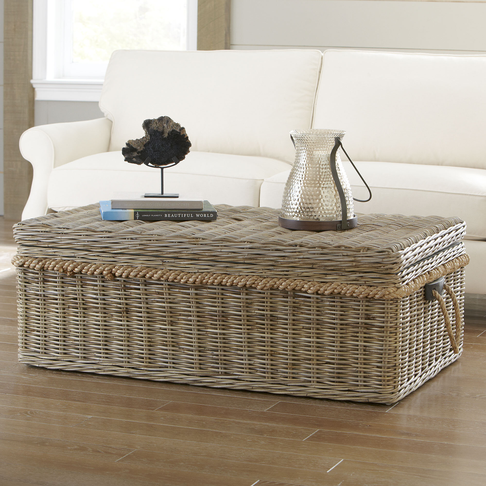 Sand & Stable Kent Wicker Trunk & Reviews | Wayfair