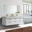 Meuble-lavabo double 60 po avec comptoir en pierre-423483888
