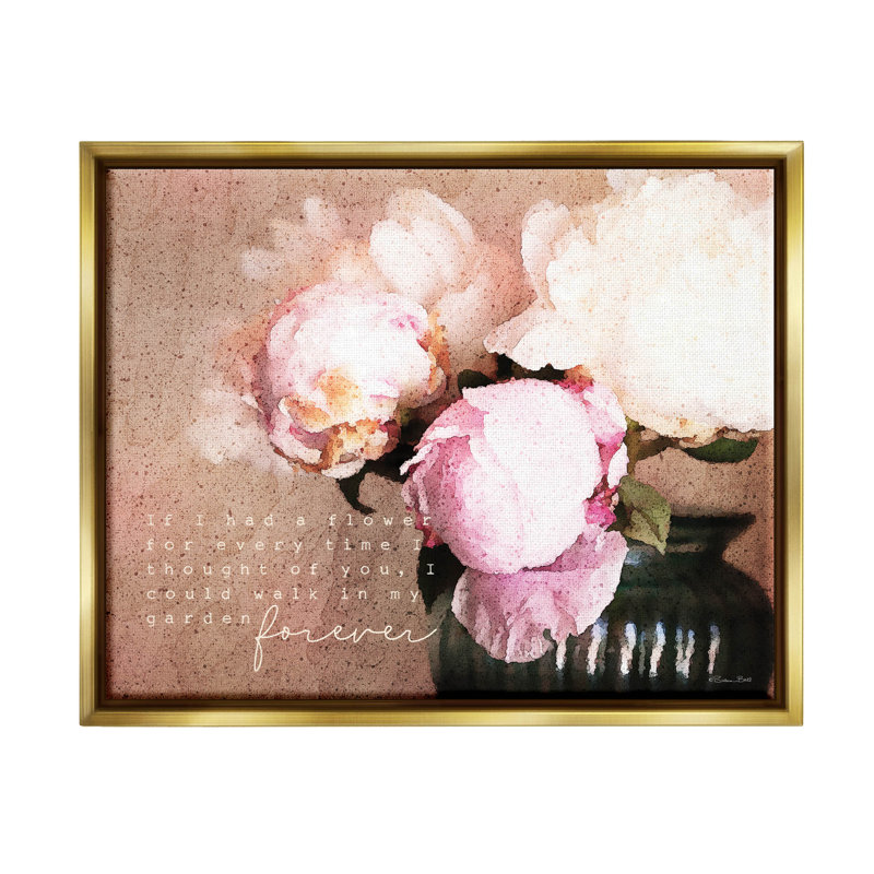«Romantic Flower Garden Forever», art de la giclée encadrée par Susan Ball, H 17 po x l 21 po x P 1,7 po
