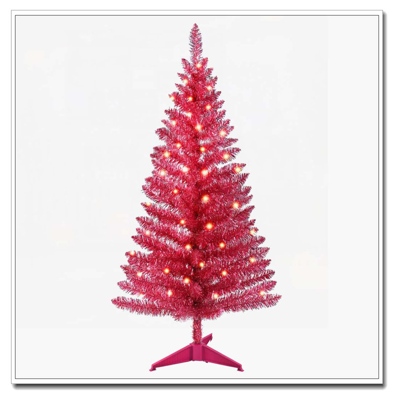 4FT Red Christmas Tree, Red