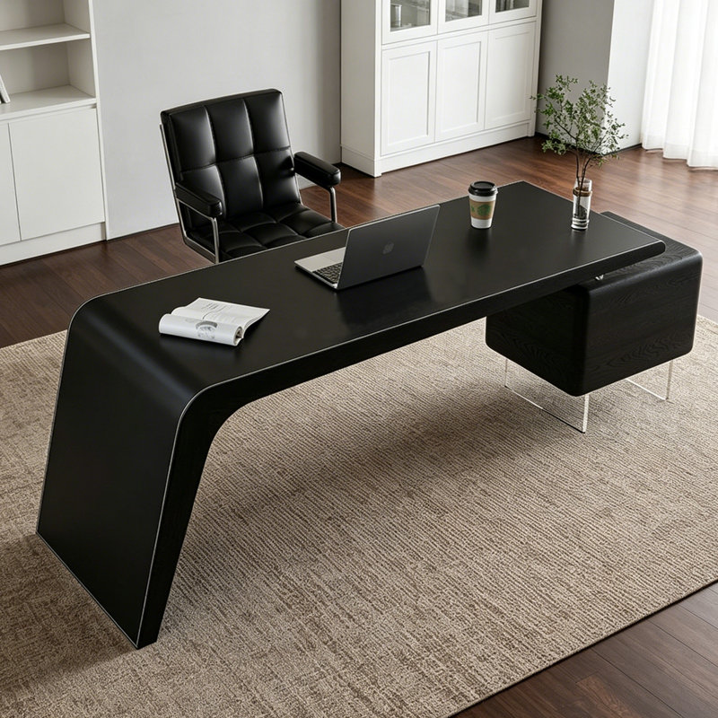 Italian minimalist office desk, 29.53" H x 55.12" W x 27.56" D