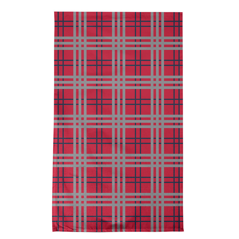 Plaid Tea Towel Kitchen Towel, Cotton Blend, Red/Gray/Navy