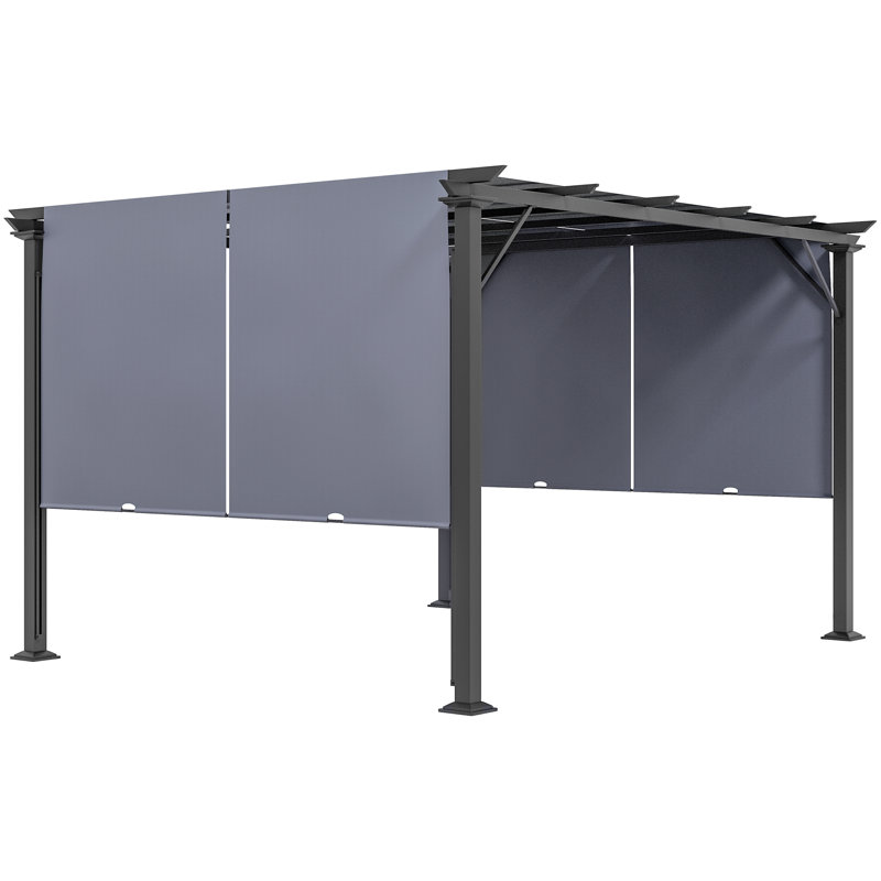 Steel Patio Gazebo, 12' x 10', Beige
