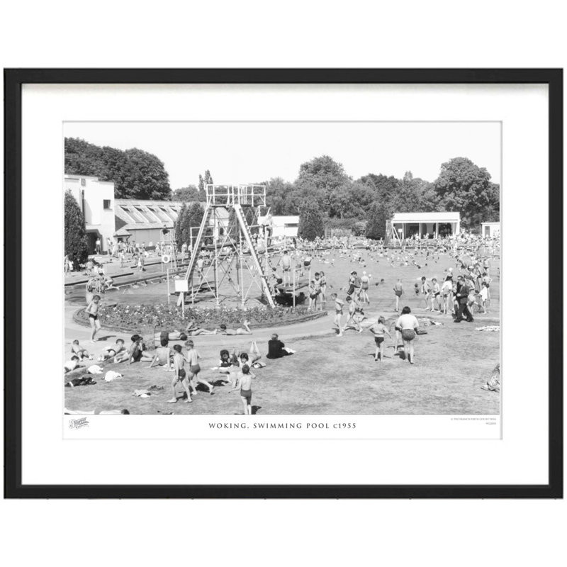 Woking, Swimming Pool C1955 by Francis Frith - Single Picture Frame Print, 60cm H x 80cm W x 2.3cm D