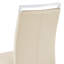 Chaises de salle à manger cantilever modernes en similicuir avec base chromée (paquet de 2)-1424999931
