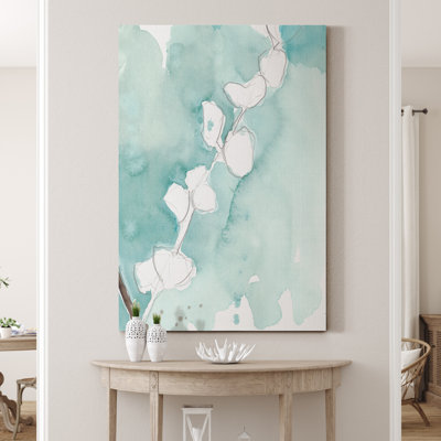 " Ginkgo On Dusty Teal V "