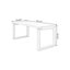 Bureau rectangulaire en bois massif brun clair-109310194