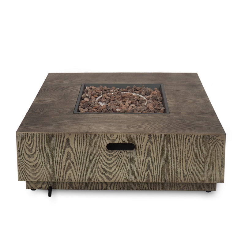 Outside Square Iron Fire Pit, 50,000 BTU