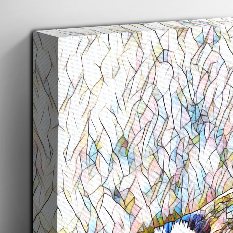 Blue Tit Bird - Wrapped Canvas, 76cm H x 50cm W