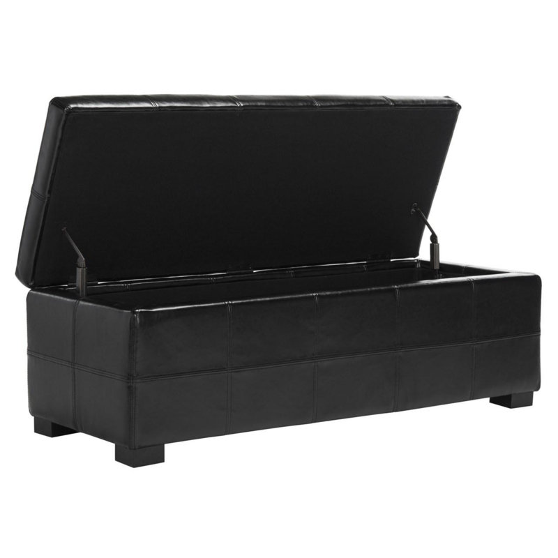 Grand banc de rangement Madison, H 17 po x l 47 po x P 19 po, Noir