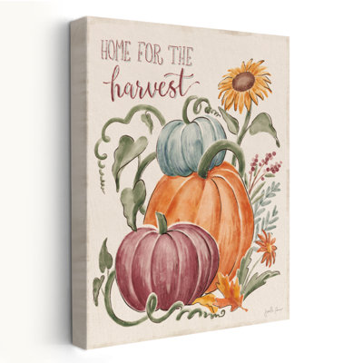 Harvest Jewels IV - Autumn Blue Brown Fall Art