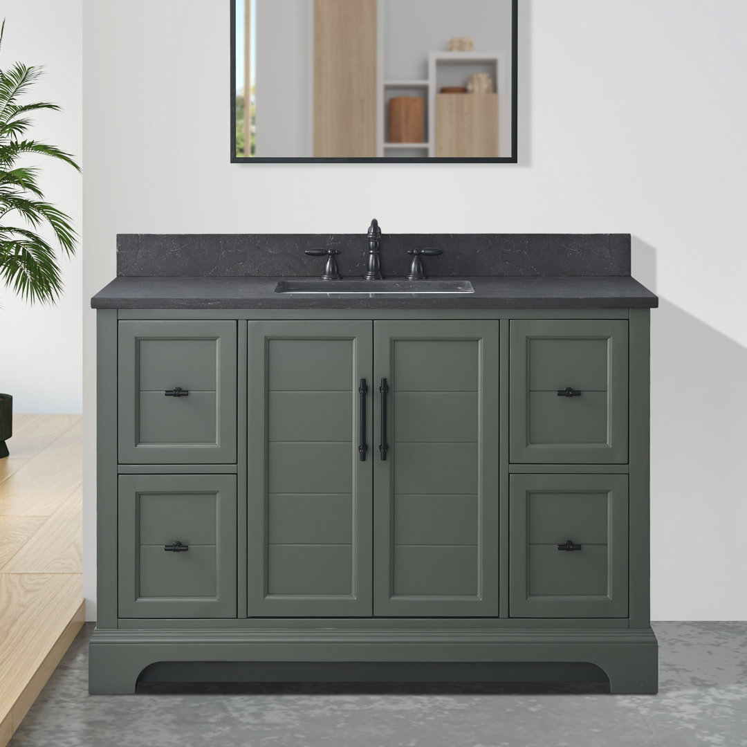  48" Freestanding Single Sink Bathroom Vanity with Top Vanity Art Base 