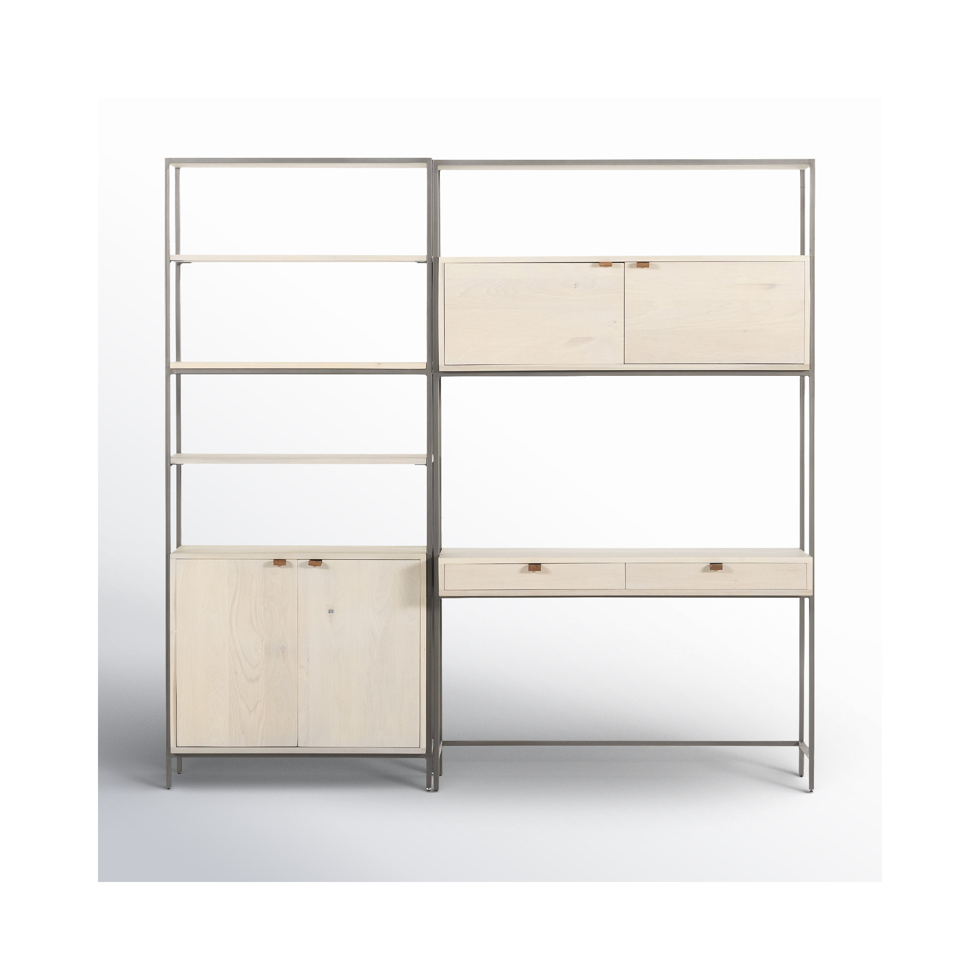 Loki 85" Wall Desk, Dove Poplar