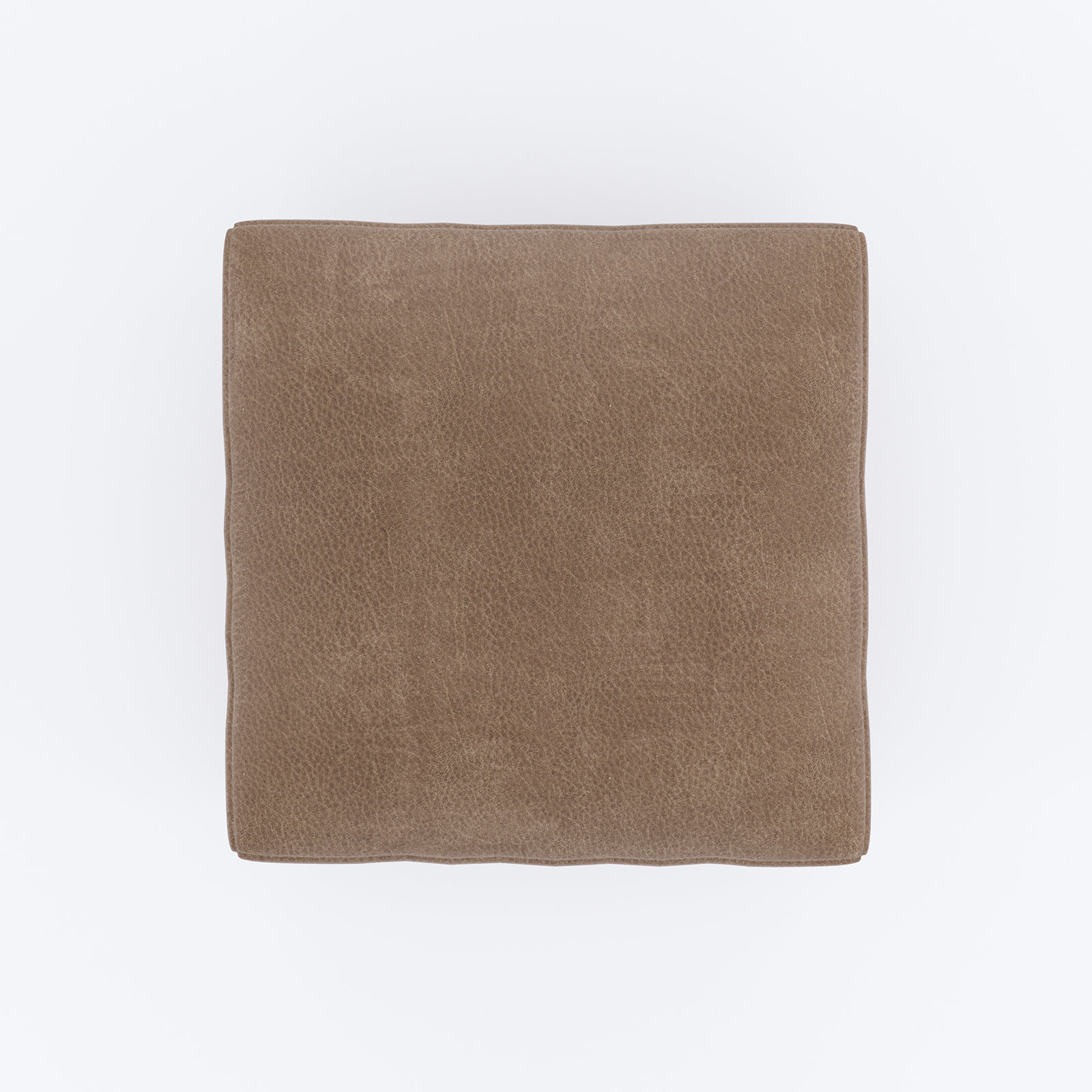 Cupertino 18" Leather Patio Pouffe