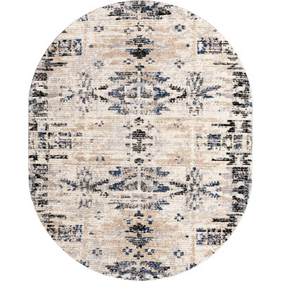 Tapis ivoire à motif géométrique Tucson