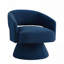 Fauteuil demi-tonneau pivotant rembourré en velours-1832133548