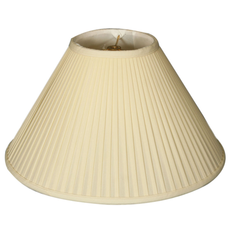 Abat-jour empire en soie / shantung (araignée), Coquille d'œuf / Blanc cassé, H 7,5 po x l 12 po x P 12 po