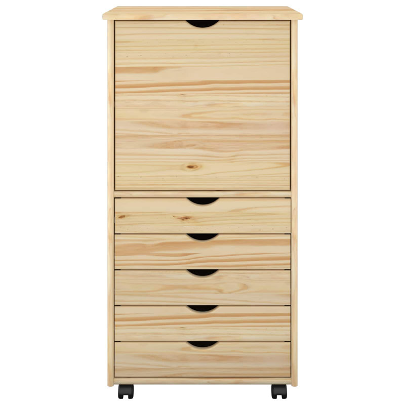 Solid Pine Wood Rectangle Accent Chest